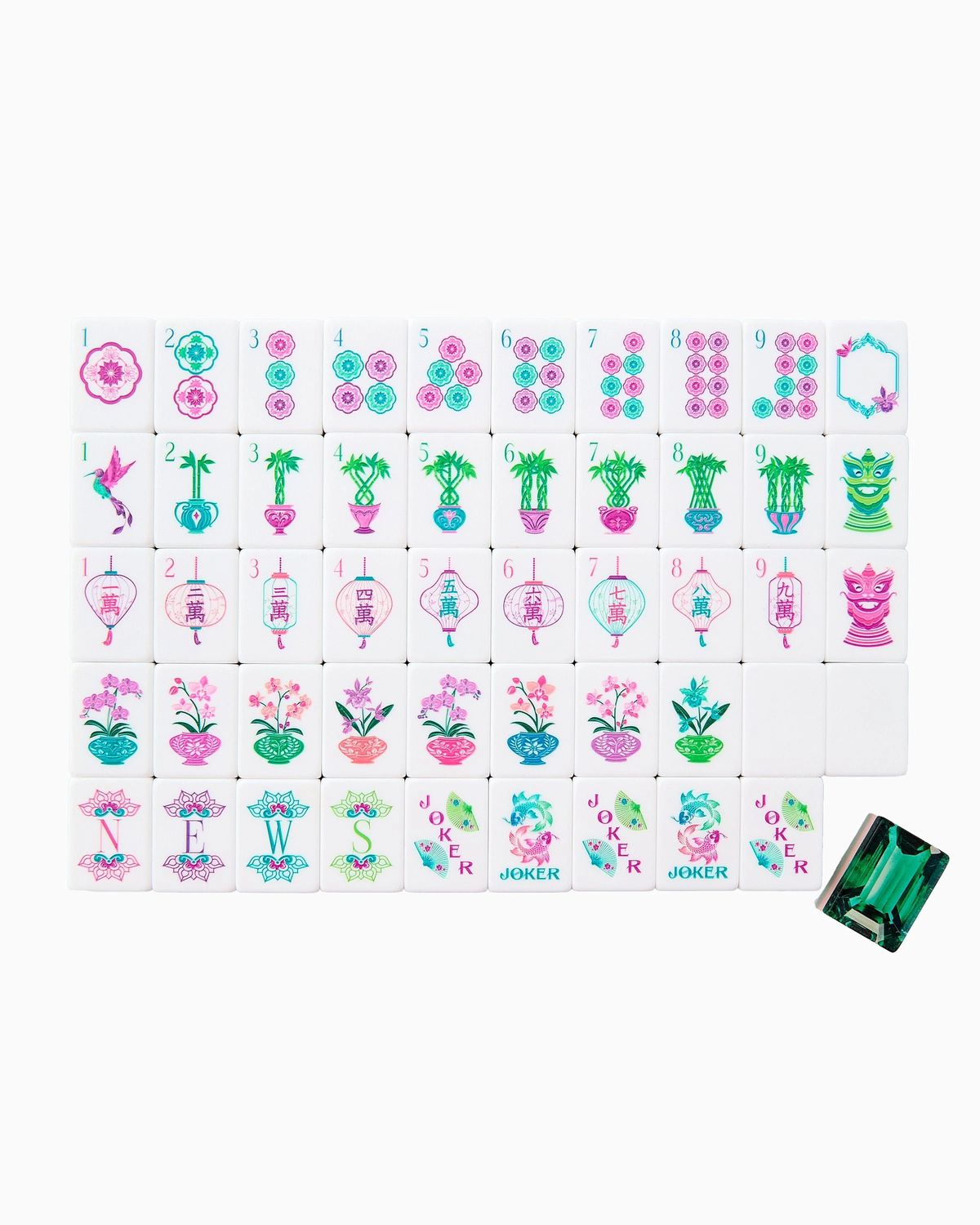 Emerald Mahjong Tiles