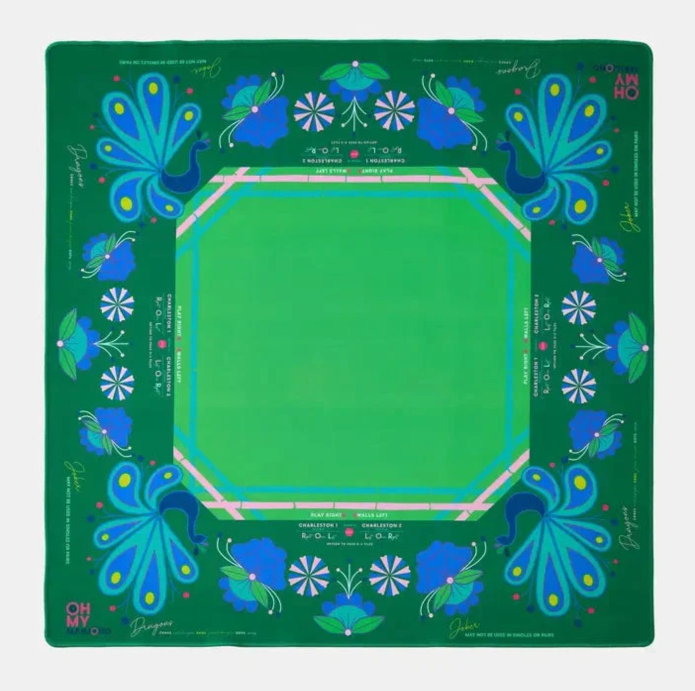 Green Birdie Mahjong Mat