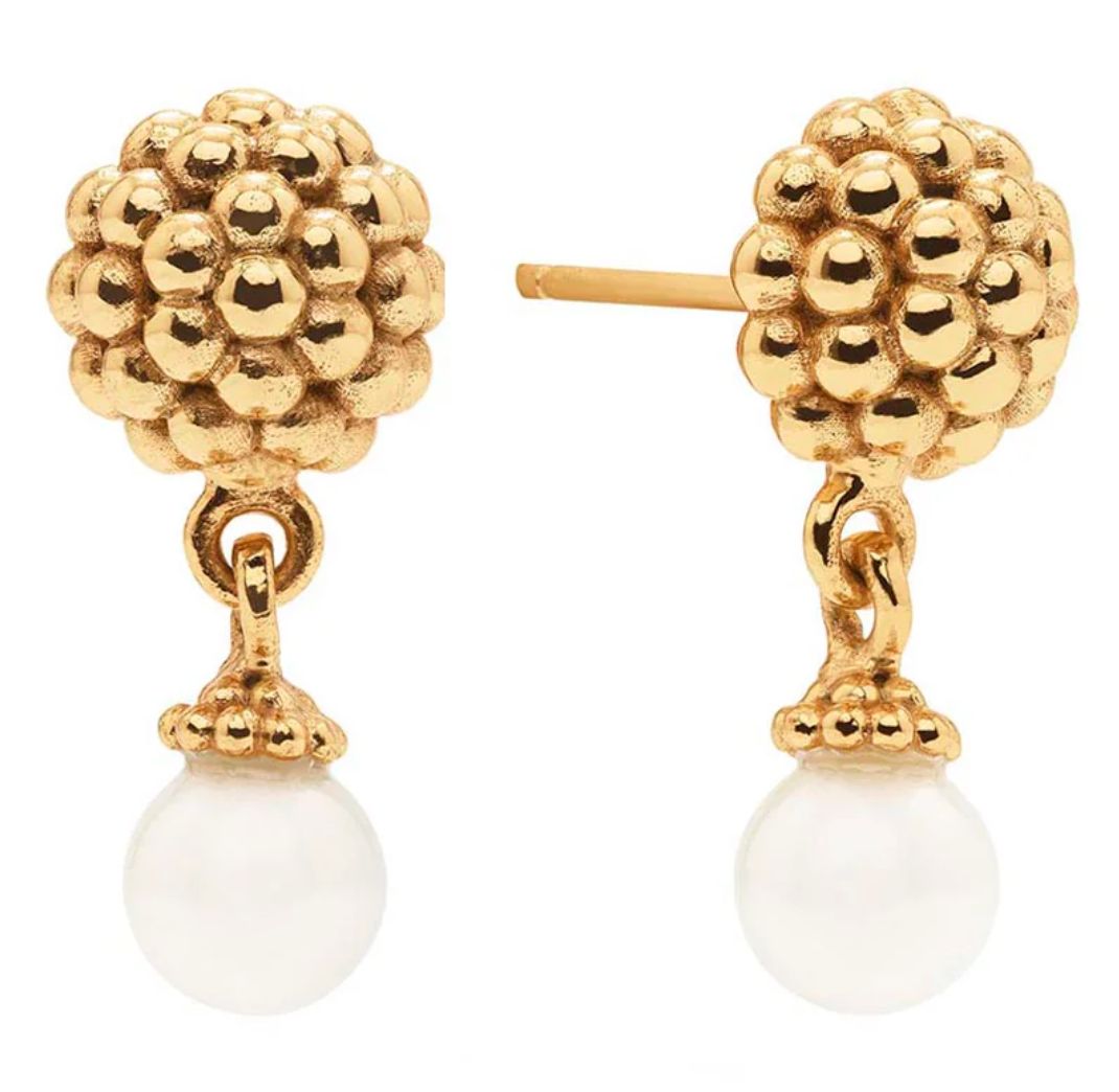 Berry Drop Stud w Pearl ZYE10/710
