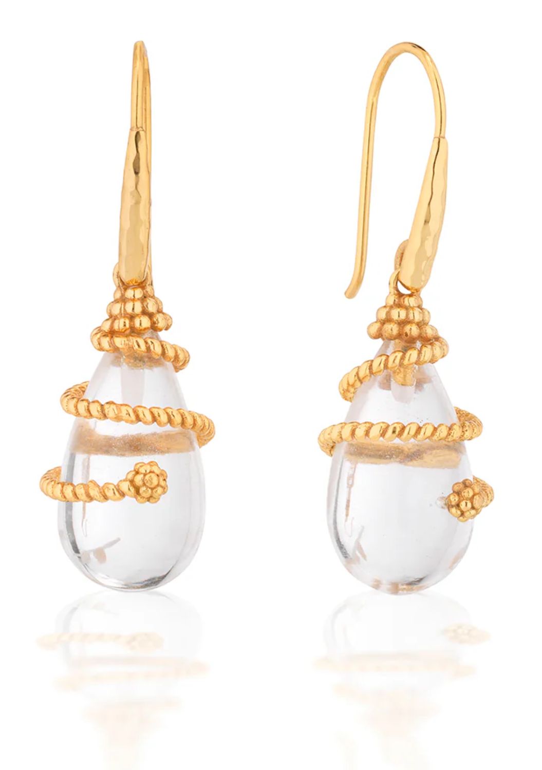 Lily Drop Earrings Clear Quartz ZLYE01-102