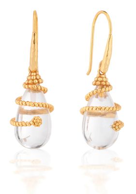 Lily Drop Earrings Clear Quartz ZLYE01-102 Lily Drop Earrings Clear Quartz ZLYE01-102