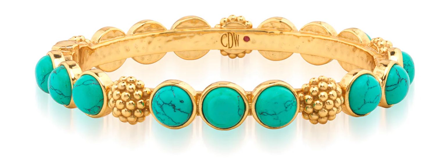 Berry Gem Hinged Bangle Turquiose ZYB07-440