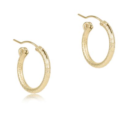 Round Gold .5 Hoop Textured
