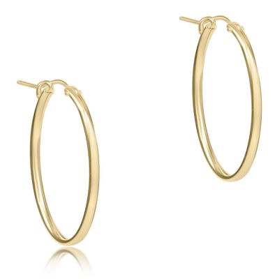 Oval Gold 1in Hoop Smooth