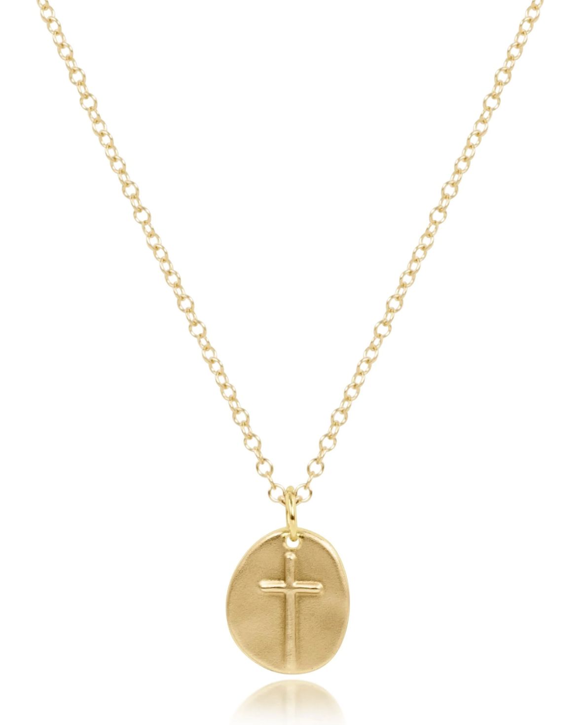16in Necklace Gold Inspire Sm Gold Disc