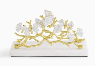 Butterfly Ginkgo Gold Vertical Napkin Holder 174537
