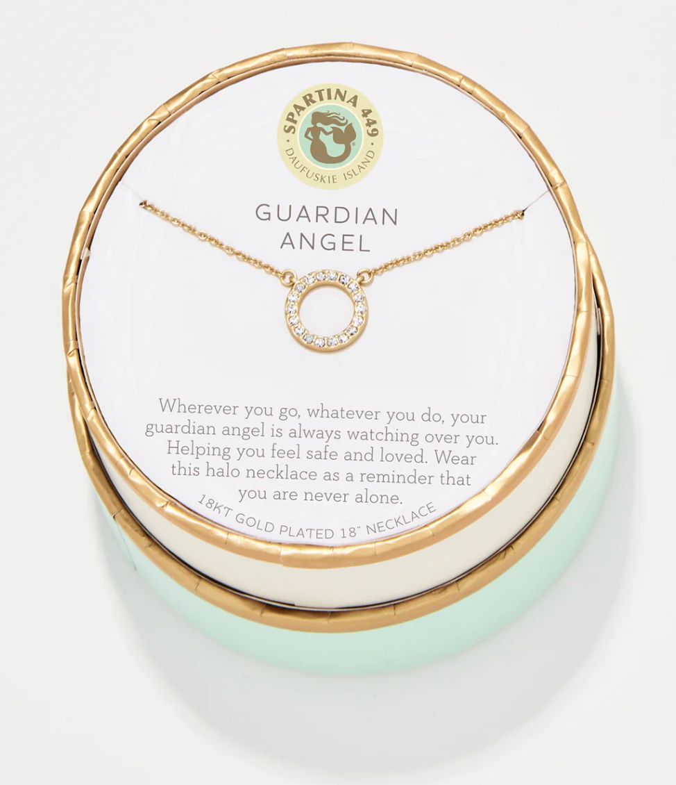 SLV 18in Guardian Angel/Halo Necklace 496954