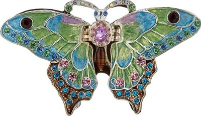 Butterfly Blue Jeweled Box 1013638A