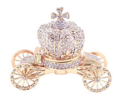 Jeweled Crown Carriage Trinket Box 2081006F