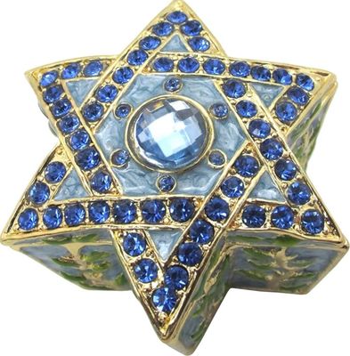 Jeweled Star of David Trinket Box