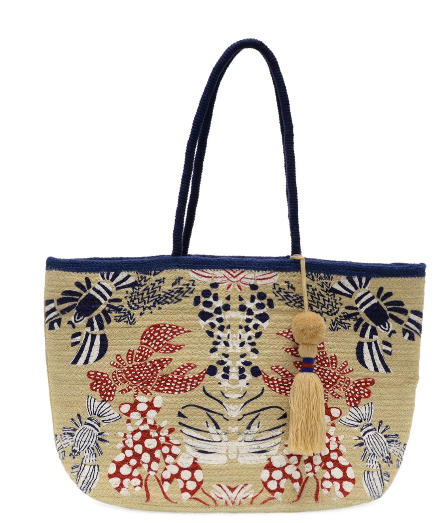 Painted Lobsters Jute Tote