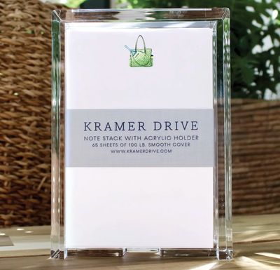 Tennis Bag Note Stack in Tray