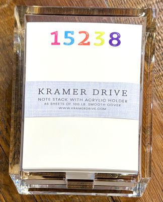 15238 Zip Code Note Stack