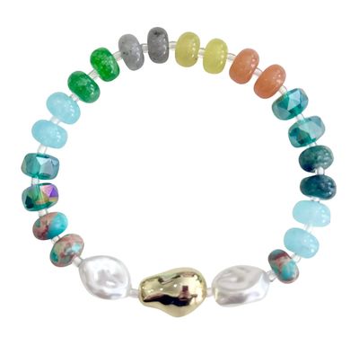 Toni Beaded Pearl Stretch Bracelet