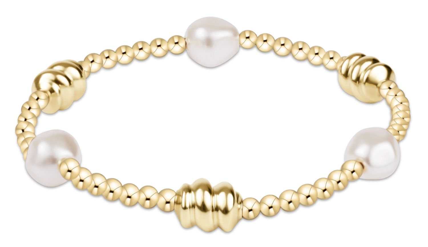 Admire Gold Admire Pearl 3mm Bracelet BADGADPE3G