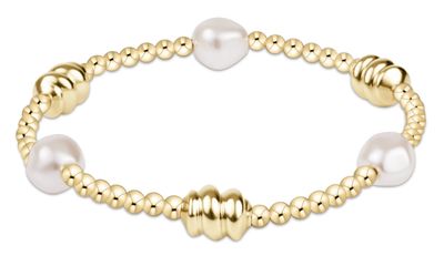 Admire Gold Admire Pearl 3mm Bracelet BADGADPE3G