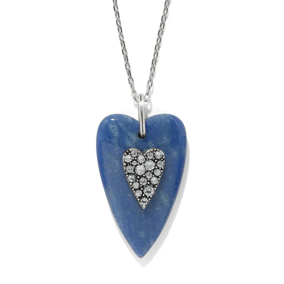 Blue Quartz Heart necklace JM016B