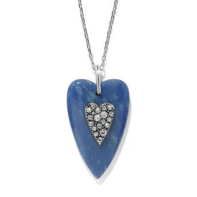 Blue Quartz Heart necklace JM016B