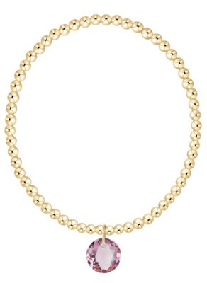 Classic Gold 3mm Bracelet Reflection Charm