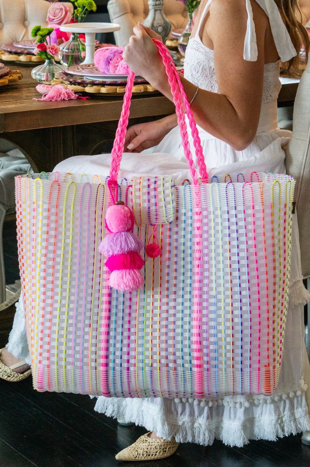 Iris Neon Pink Citron Tote Weekender