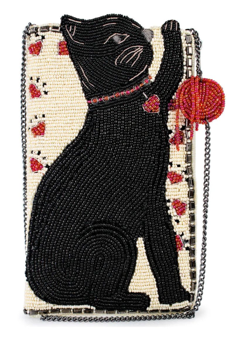 Purr-suit Crossbody Beaded Phone Bag S002-496