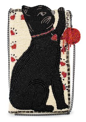 Purr-suit Crossbody Beaded Phone Bag S002-496