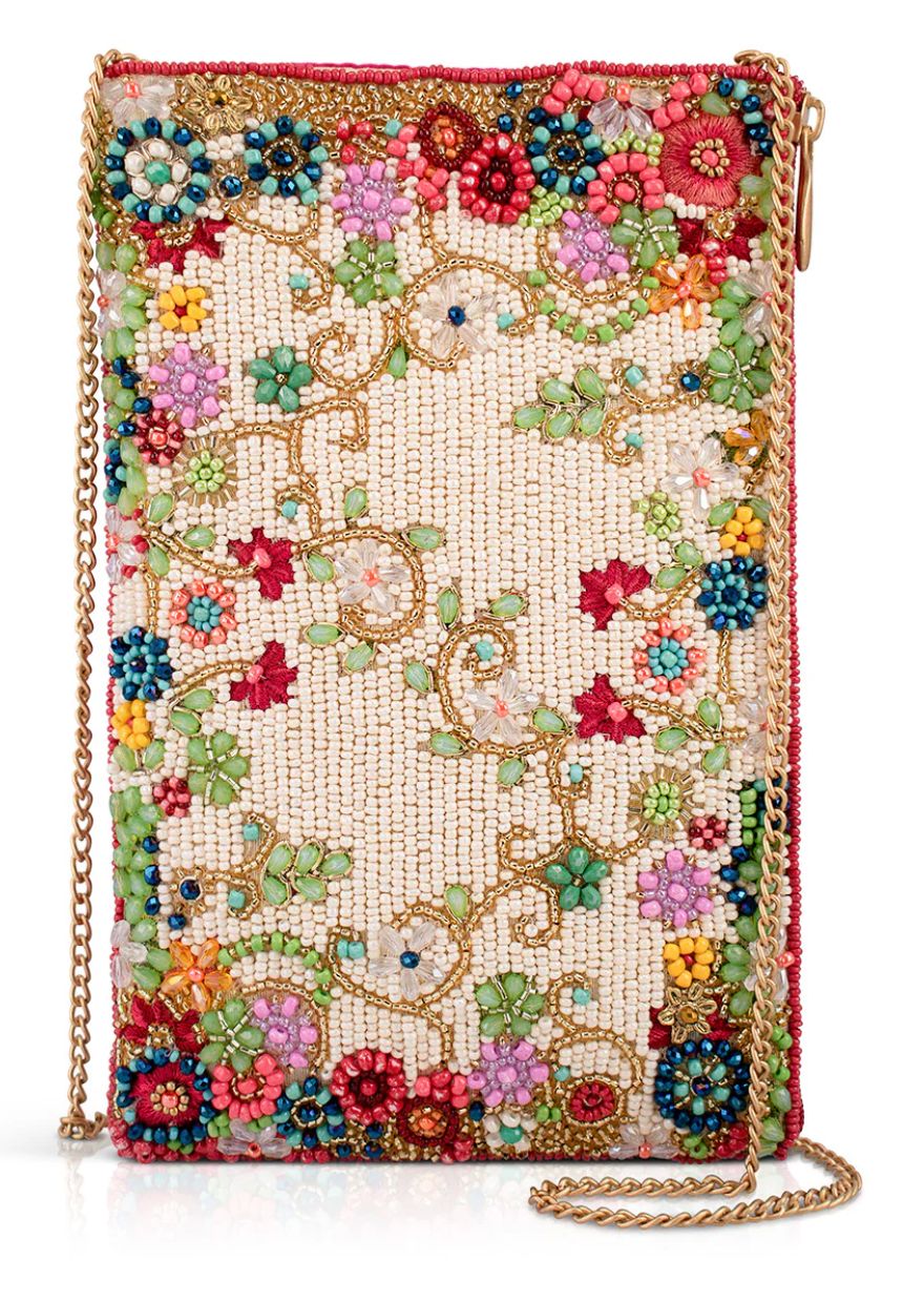 Meadow Ditsy Floral Beaded Crossbody S002-656