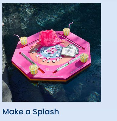 Pink Aqua Jong Pool Mat