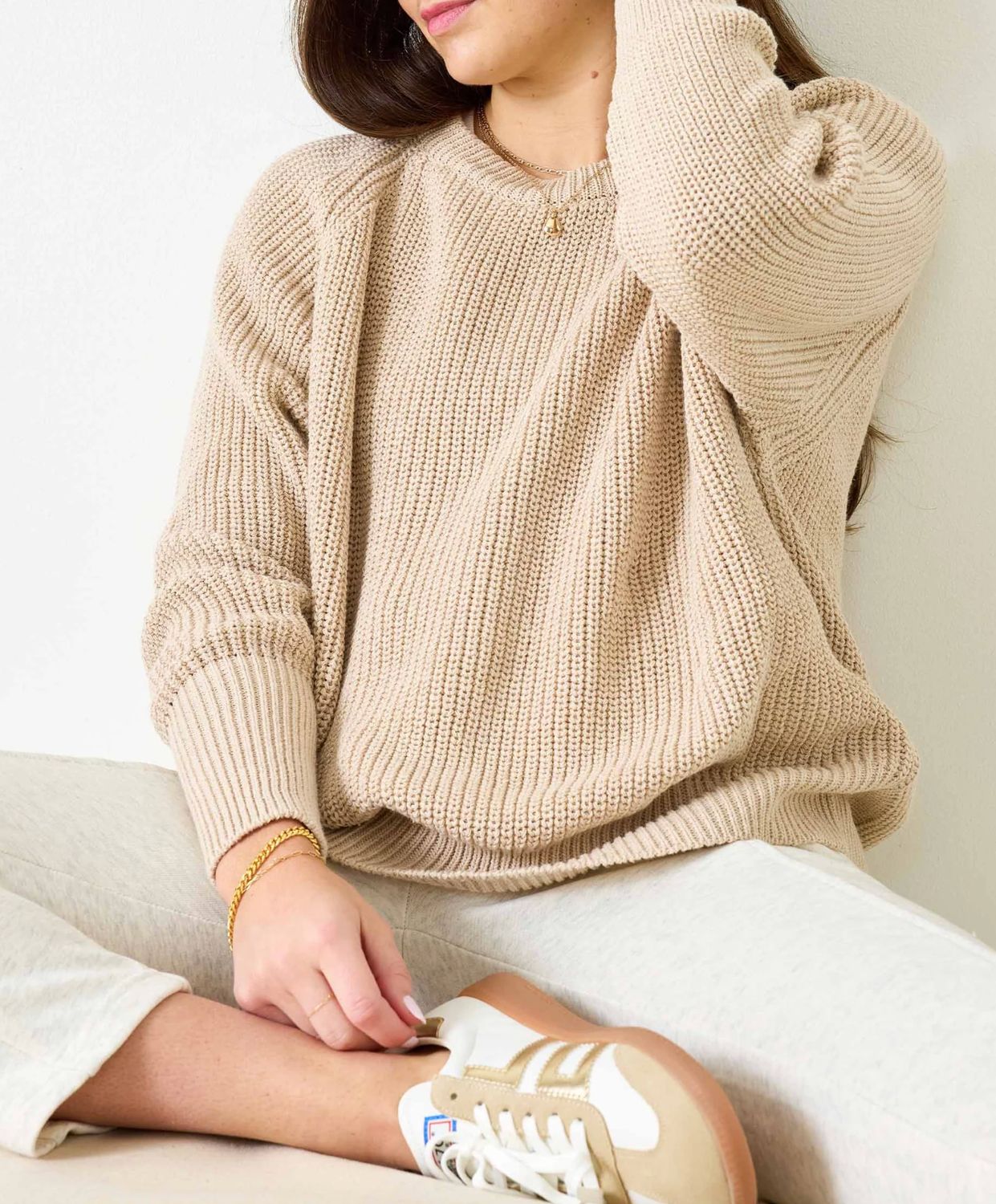 Salty Cotton Crewneck Oat