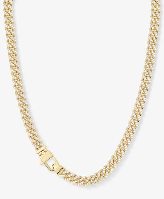 Pavé Julian Cuban Chain Necklace 6.8mm N6414 Pavé Julian Cuban Chain Necklace 6.8mm N6414