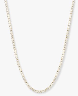 Not Your Basic Tennis Necklace 16in 3mm Gold N6065GWTCZ