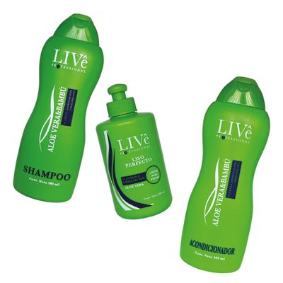 COMBO HIDRATACION PROLONGADA:

Shampoo live , bambu y aloe 
crema para peinar Live
acondiconador live