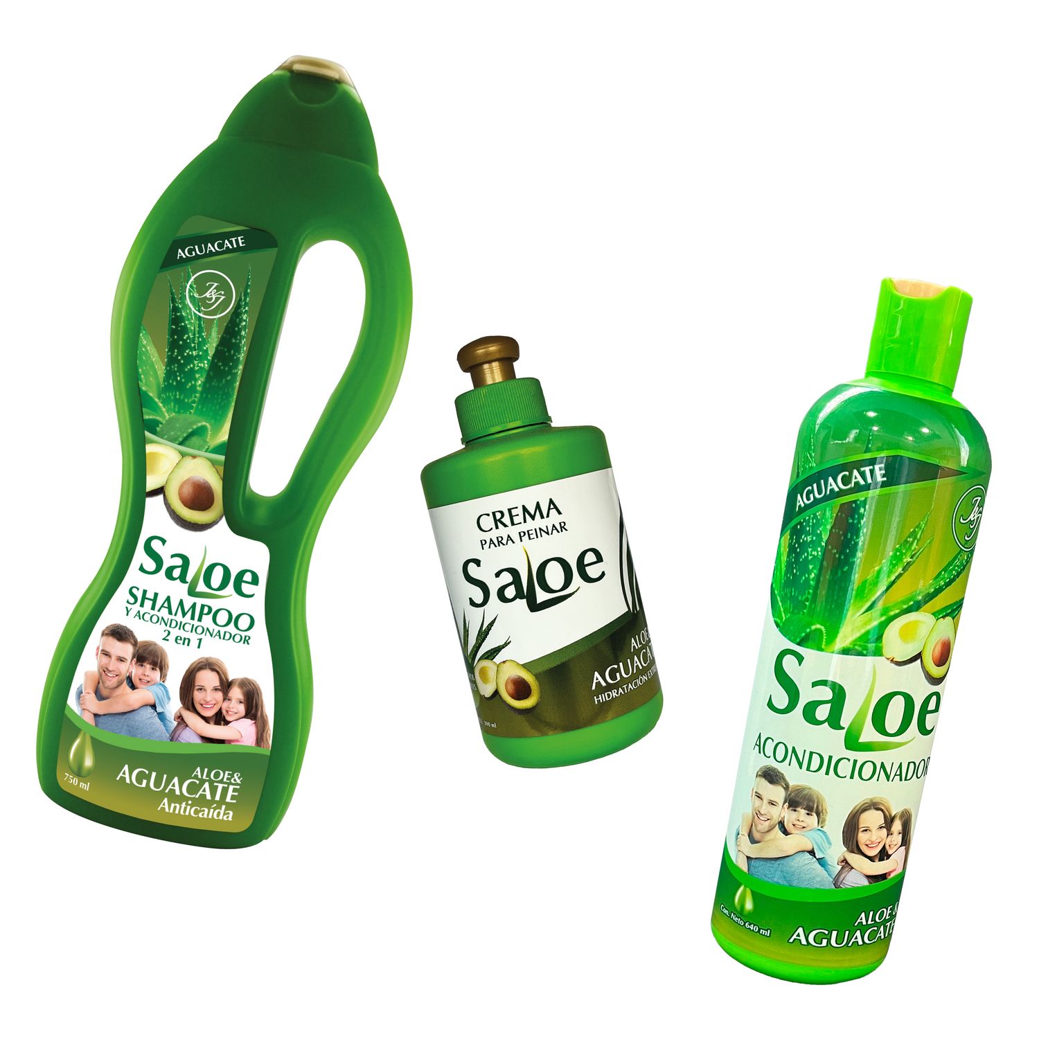 COMBO SALOE :

shampoo saloe  aguacate 
crema para peinar saloe aguacate 
acondicionador saloe