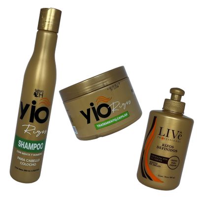 COMBO RIZOS :

shampoo yio menta y romero 
tratamiento yio menta y romero 
crema para peinar live
