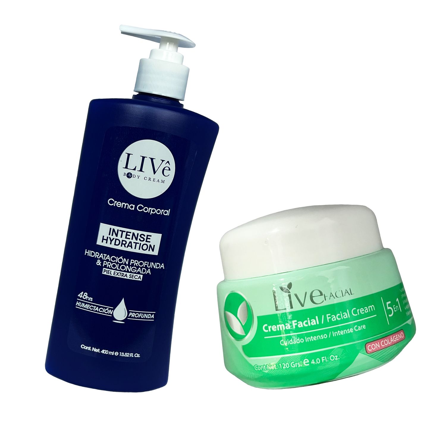 COMBO PIEL SECA :

crema para cuerpo live 
crema facial live colageno