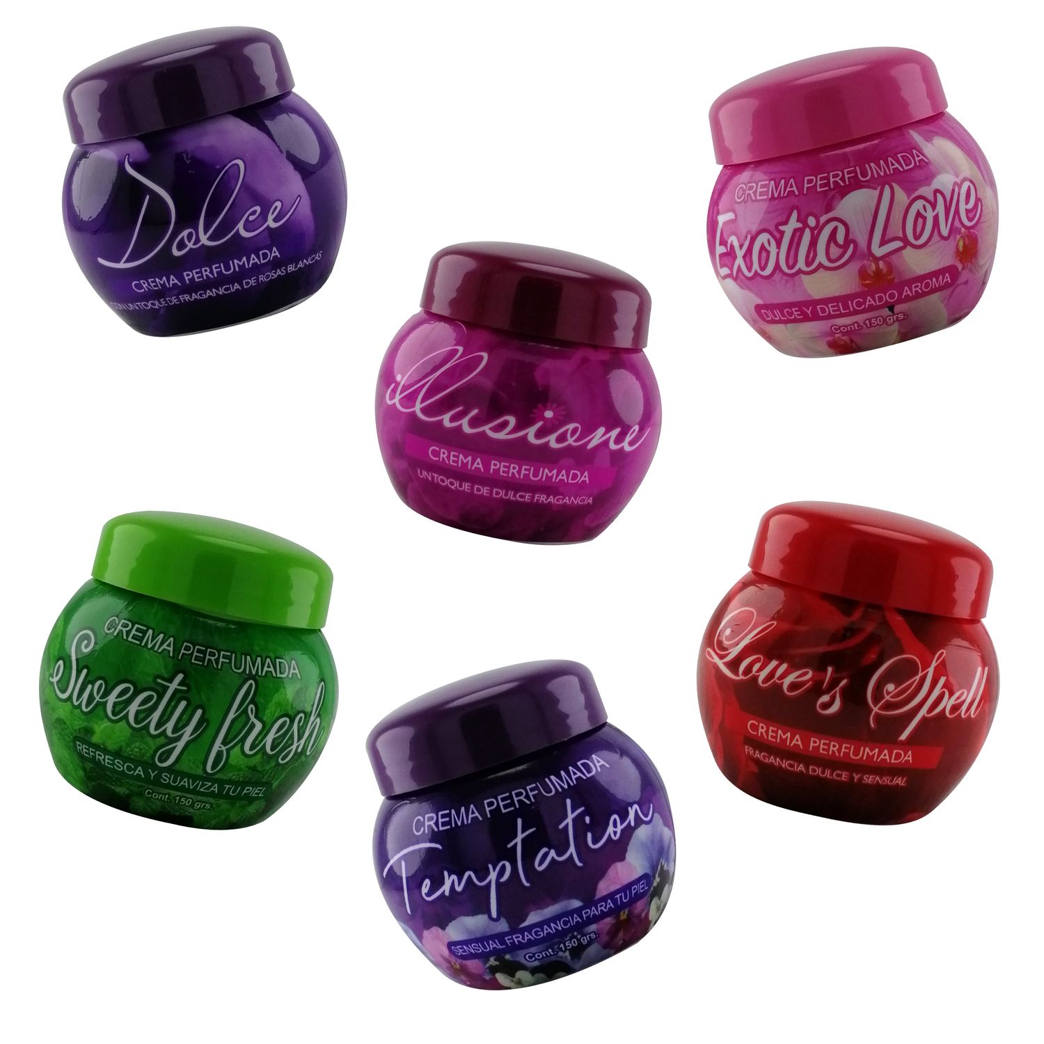 Cremas perfumadas 150 gramos