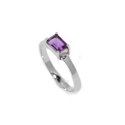 Solitaire - Amethyst 6.5⌀ (14KT) Solitaire - Amethyst 6.5⌀ (14KT)