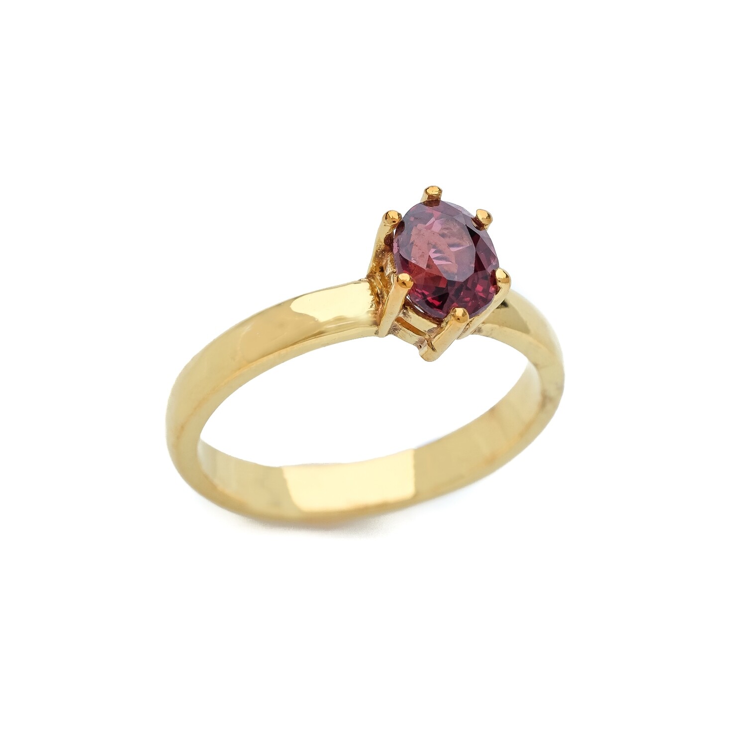 Solitaire Ring - Garnet 6⌀ (Vermeil)