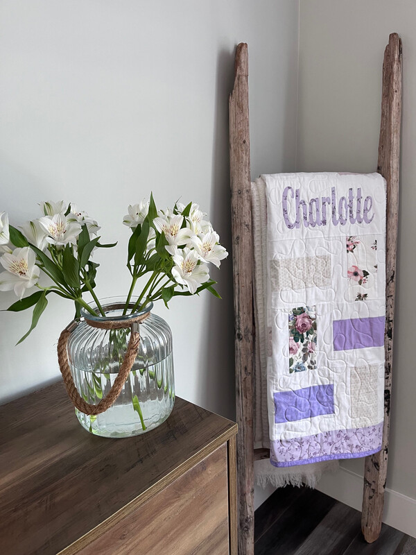 Personalize Baby Quilt. Custom Fabric