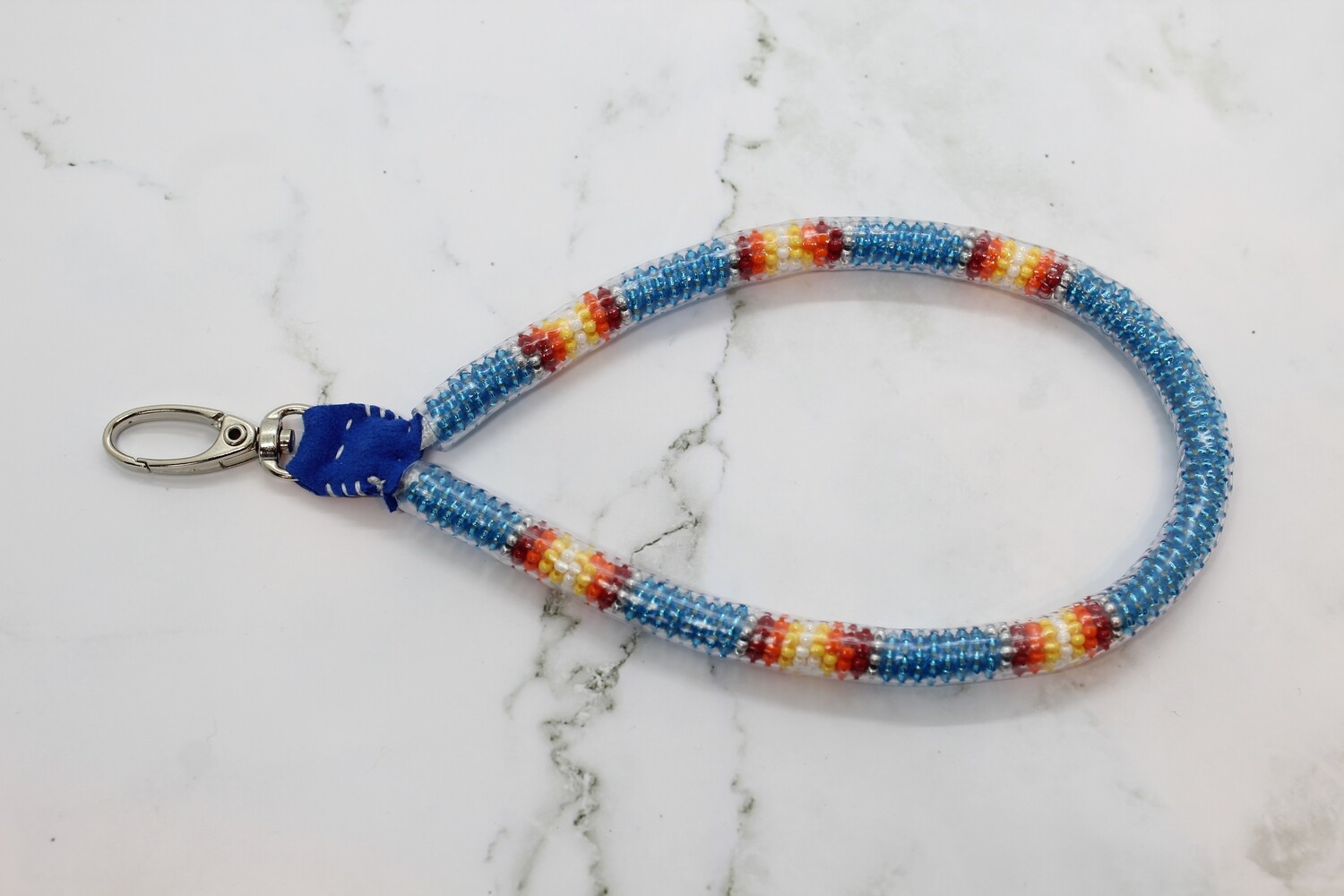 ROYAL BLUE KEYCHAIN WITH BEADLOCK