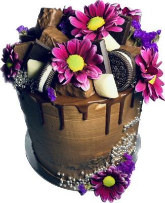 Crazy Chocolate & Flower Cake