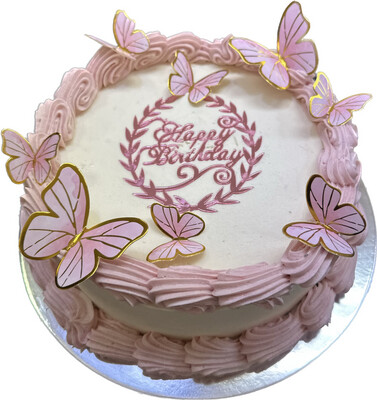 Butterfly Cake with Happy Birthday Topper