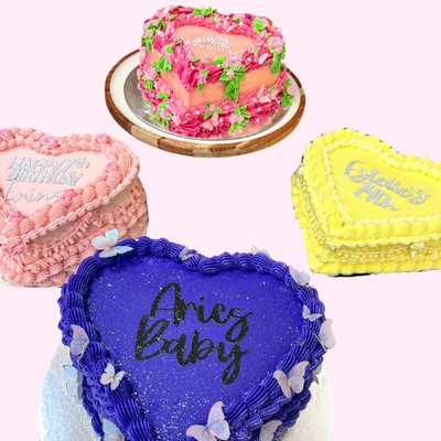 Heart Shaped Vintage Cake