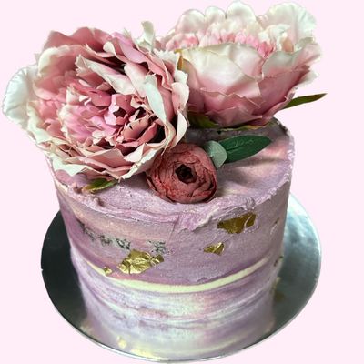 Mauve &amp; Gold Cake