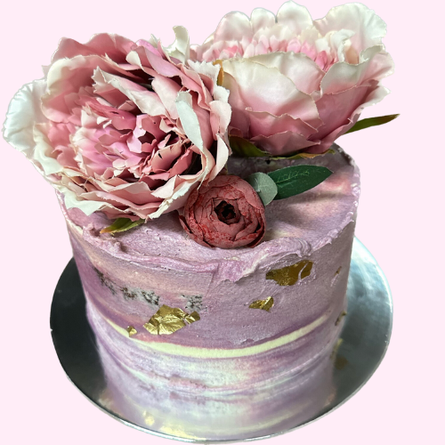 Mauve &amp; Gold Cake