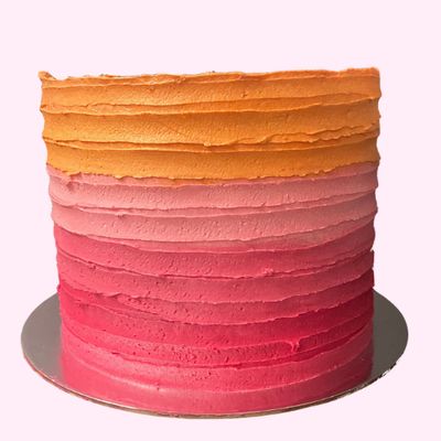 Ombre Horizontal Line Textured Cake