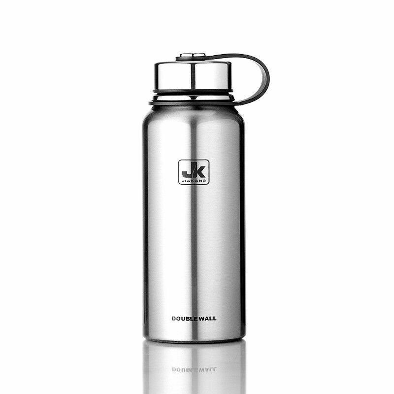JIAKANG Water Bottle: Stainless Steel, Insulation Cup Double Wall Vacuum Insulated For Hot Or Cold Water, Outdoors Thermos Flask, Wide Mouth, Four Colors