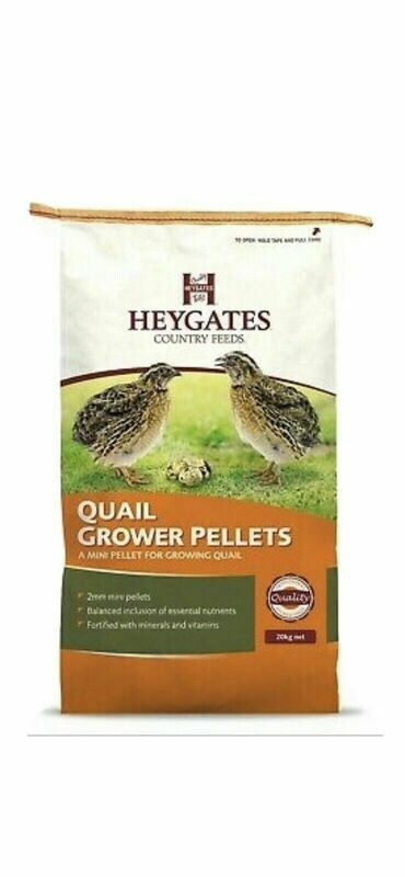 20kg Heygates Quail Growers Pellets