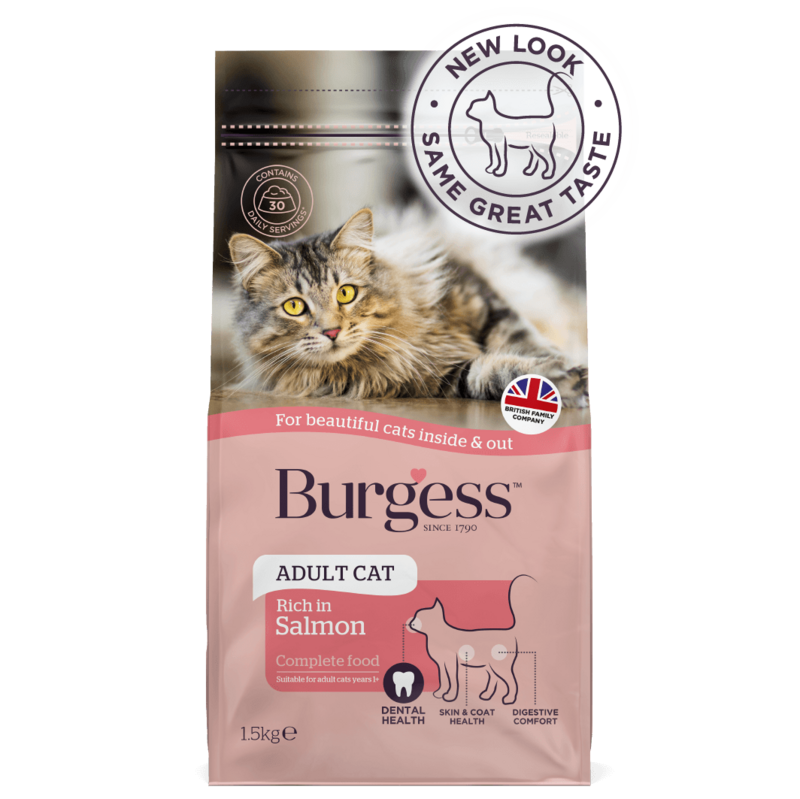 10kg Burgess Adult Cat Rich in Salmon