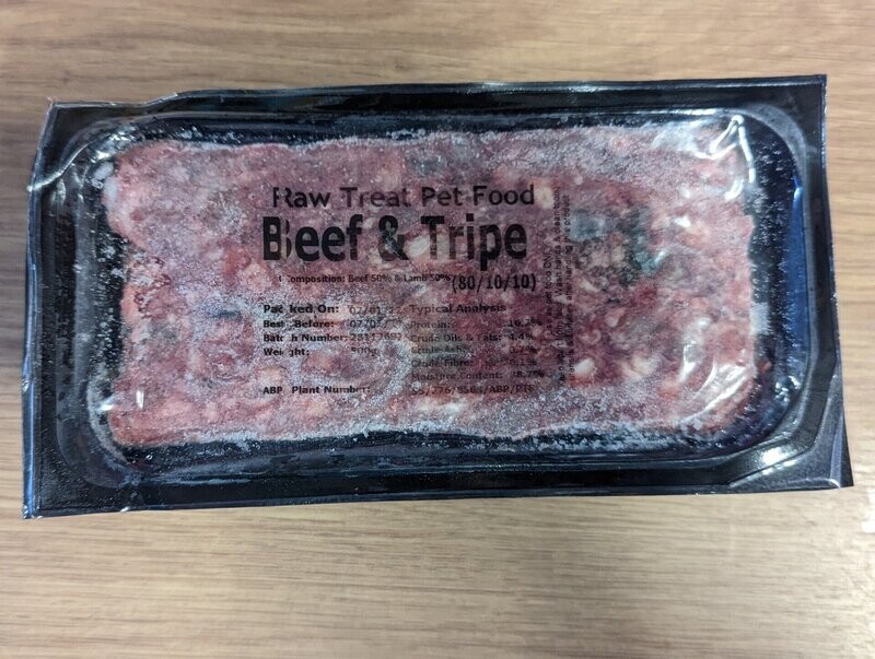 Raw Treat Beef & Tripe Box Of 20